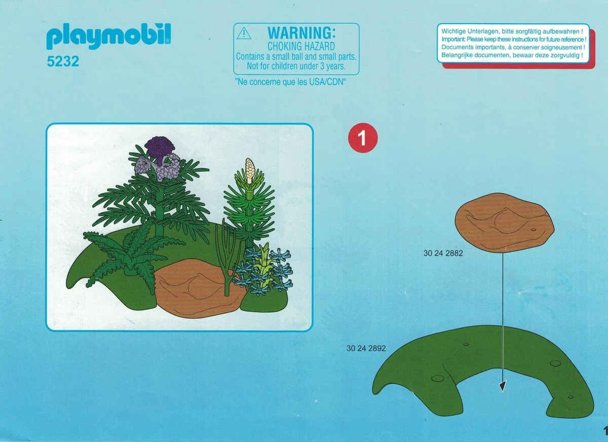 Playmobil Building Instruction 5232 Stegosaurus Nest Dino