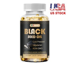 1000mg Black Seed Oil,Premium Cold Pressed,Non-GMO,Vegan,Premium Black Seed 120p
