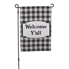 Sonoma Southern "Welcome Y'all" Buffalo Plaid Outdoor Decor Garden Flag