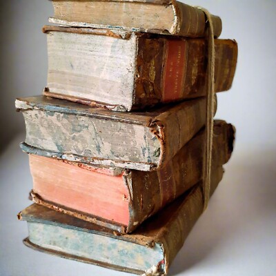 Antique Book Stack – 5 Rare Books (1773–1834) | 250-Year-Old Book