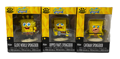 Funko Minis Caveman Ripped Pants Glove World Spongebob Squarepants Lot of 3 NIB