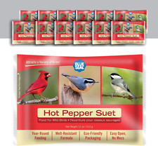 Hot Pepper Suet Cakes for Wild Birds, 11Oz Seed Cake 12 Pack 