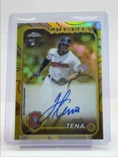 JOSE TENA 2024 TOPPS CHROME GILDED ROOKIE YELLOW GOLD RC AUTO 16/75
