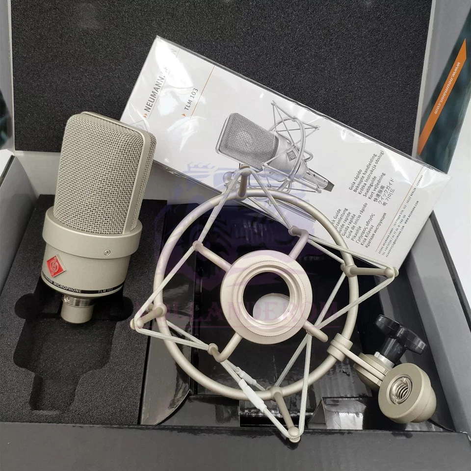 Neumann TLM 103 micrófono condensador de níquel de diafragma grande con montaje amortiguador EE. UU. Foto 2 de 4