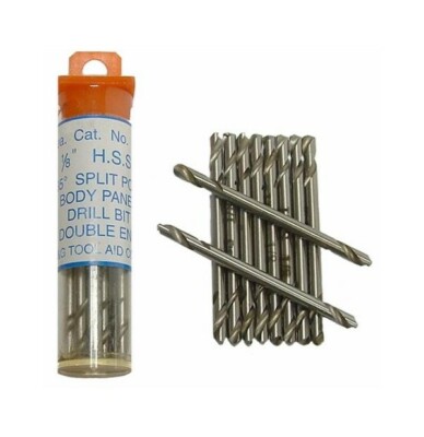 S & G Tool-Aid 15210 10pc 1/8'' Stubby Body Panel Drill Bit w/ Double Ends