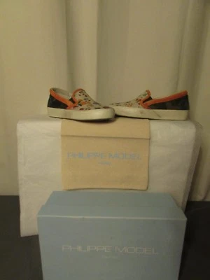 baskets bas philippe model camouflage/orange/bluette pointure 36 - Photo 1/4