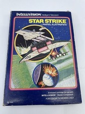 Vintage 1981 STAR STRIKE for Intellivision Video Game W/ Box, Overlays, No Game