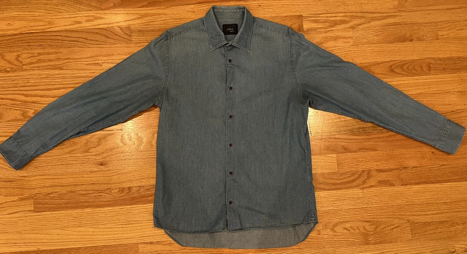 Altea Indaco Denim Shirt, Mens Small, Excellent Condition - Image 3 of 4