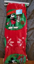 Disney Mickey Mouse Xmas Plush Throw 50x70