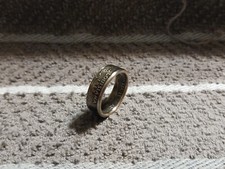 Louisiana Handcrafted Washington Quarters coin ring, size 8.5  2002