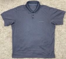 Columbia Polo Shirt Men  s Large Blue Gray Short Sleeve