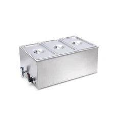 SYBO Commercial Grade Stainless Steel Bain Marie Buffet Food Warmer Steam Tab...