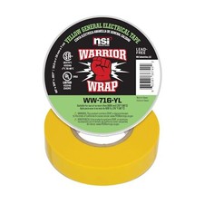 NSI WW-716-YL WarriorWrap General 7 mil Vinyl Electrical Tape, 3/4" Width, 60' L