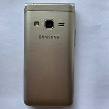 Unlocked Samsung Galaxy Folder G1600 Dual SIM LTE Flip SmartPhone Gold OPEN BOX