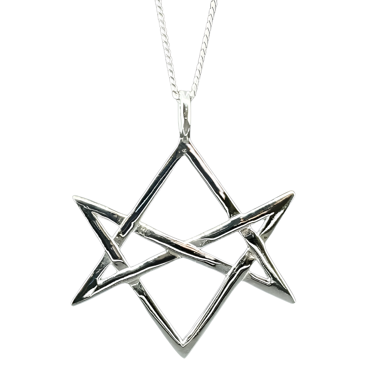 Hexagram Necklace Unicursal 925 Silver Aleister Crowley Thelema