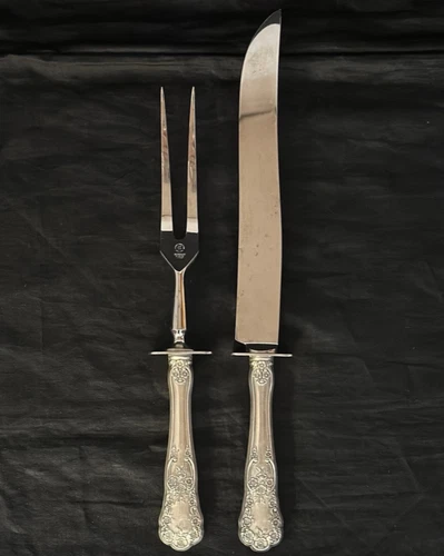GORHAM "BUTTERCUP" STERLING SILVER ROAST CARVING SET
