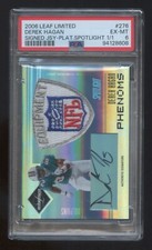 2006 LEAF LIMITED DEREK HAGAN RC AUTOGRAPH 1/1 *NFL* SHIELD LOGO PSA 6  DOLPHINS
