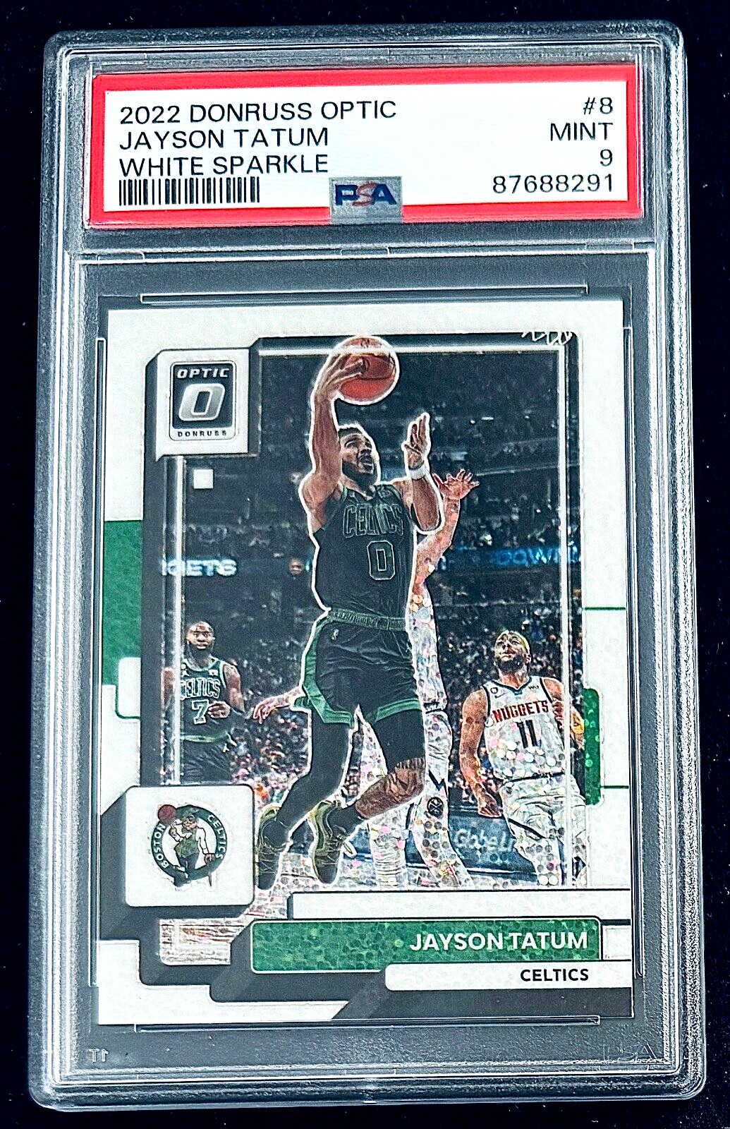 2022-23 Panini Donruss Optic Jayson Tatum White Sparkle Prizm PSA 9 #8 Celtics
