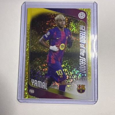 2025-26 Topps Uefa UCL Team of the Season Lamine Yamal #10 Yellow Holofoil /299