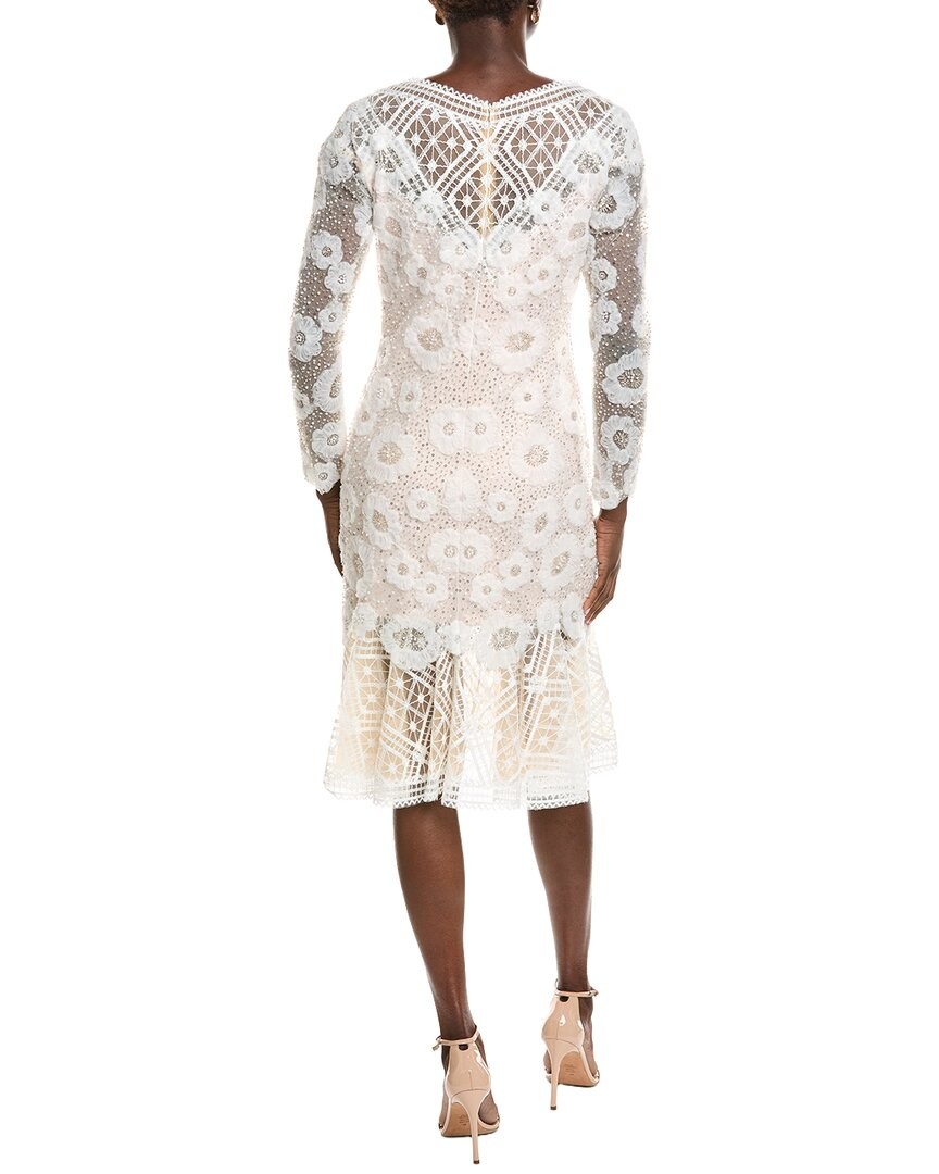 Tadashi Shoji Idly Embroidered Illusion Dress Women's | eBay