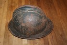 Original Antique WW1 - 1915 French Army Adrian Helmet with strap