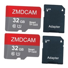 2 Pack 32GB TF Card with Adapter UHS-I U1 Class 10 Memory Card  A1 32GB 2