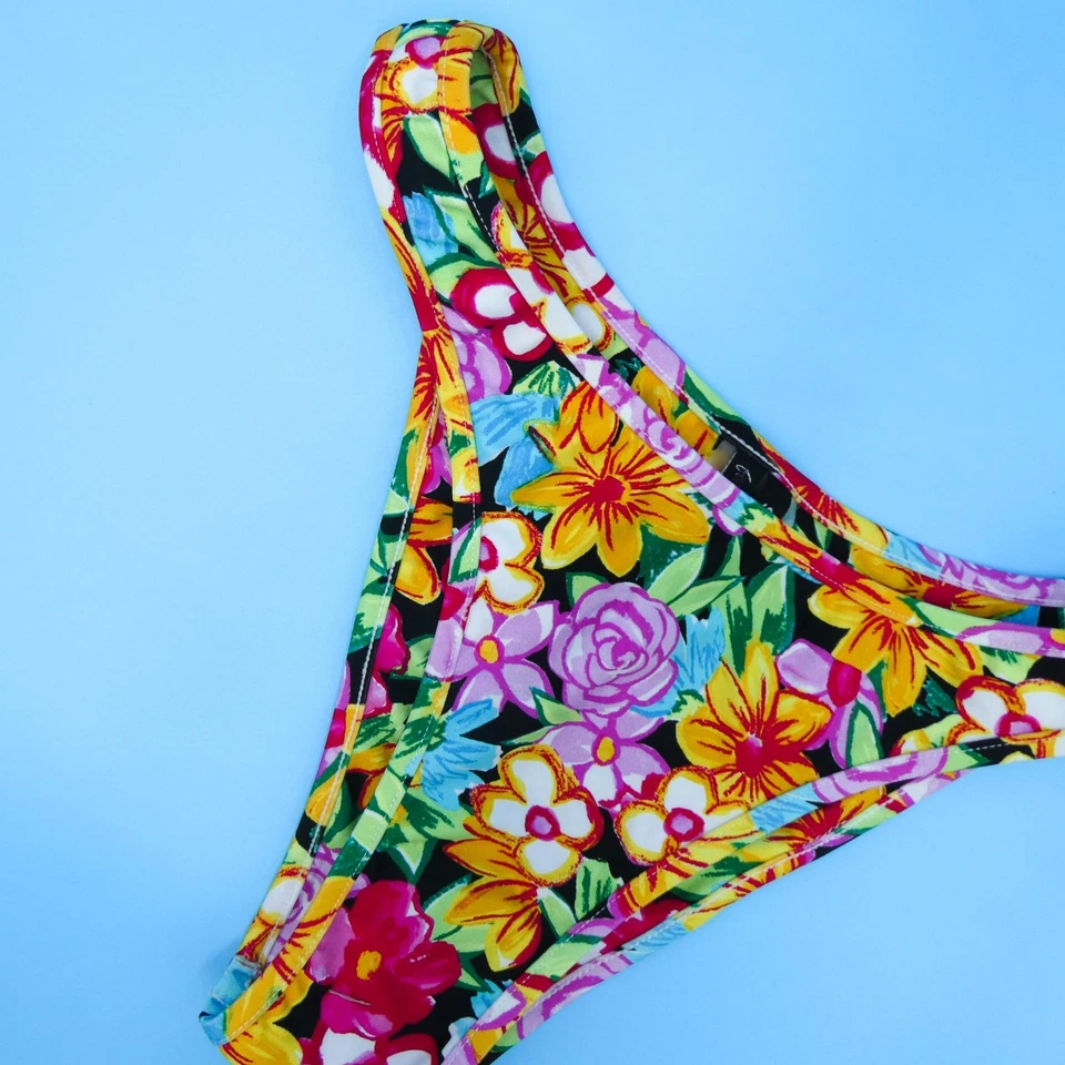 For Love & Lemons Pequeño Multi Floral Cintura Alta Hipster Bikini Parte Inferior Traje de Baño Foto 3 de 4