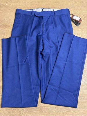 Stefano Ricci Wool Dress Pants Blue Size 48 Italy NWT $1500 Retail