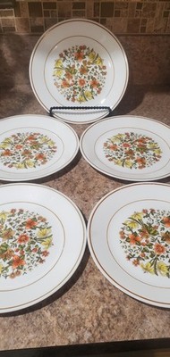 Set of 5 Corelle INDIAN SUMMER Luncheon or Salad Plates 8 1/2'' 