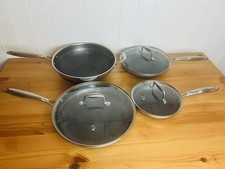 PRO STEEL Fusion 7 Piece Cookware Set 3 frying pans with lids plus wok