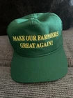 Donald Trump Green Make Our Farmers Great Again Official Cali Fame Hat NWOT
