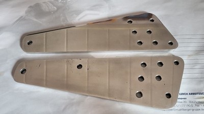 Fußrastenplatten Halter für Egli Moko Rau aus Alu 8mm stark