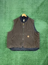 Vintage Carhartt Quilted Artic Vest Dark Brown V02 DKB Men s 2XL