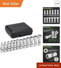 12-Piece 1/4-Inch Drive Metric Universal Join...