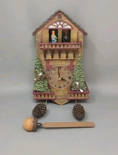 Hunters Chase Country Quartz Cuckoo Clock 29017 - Bear & Hunter *Test Video*