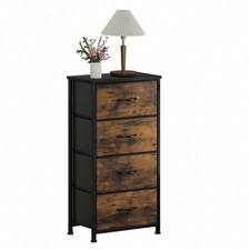 Chest of Drawers 4 Fabric Drawer Dresser Storage Cabinet Bedroom Living Room