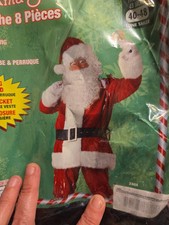 Regal Plush 8 piece Santa Suit Size Standard 40-48 Christmas Costume