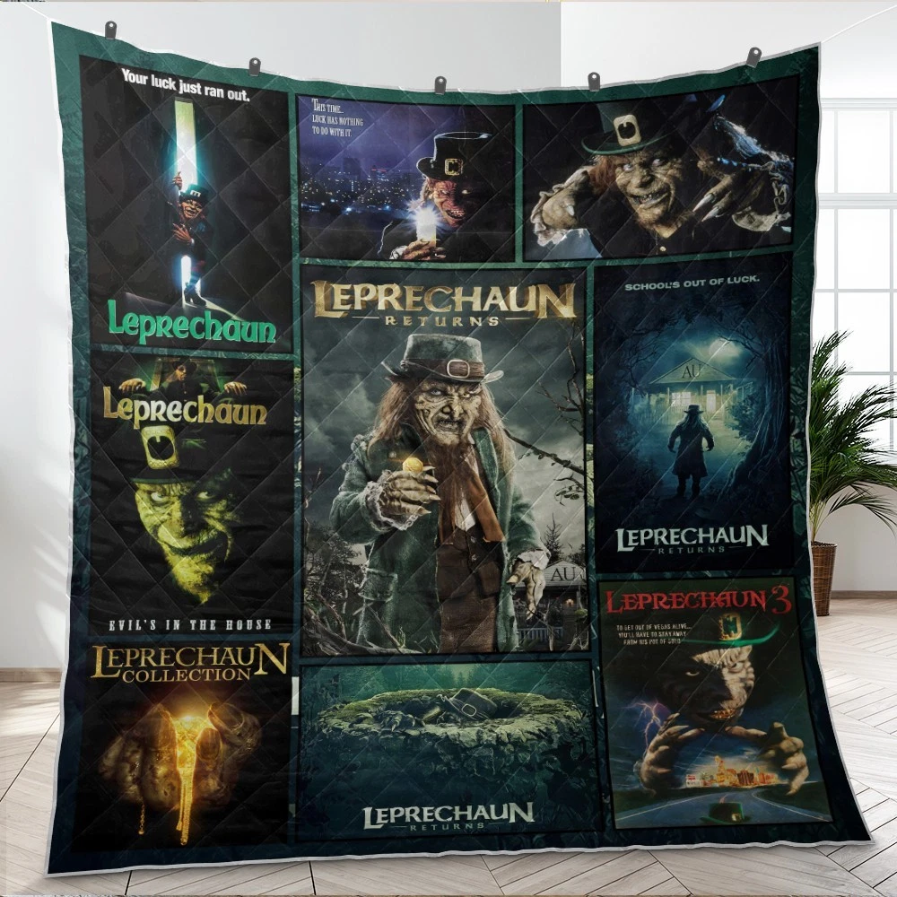 Leprechaun Quilts, Leprechaun Horror Movie Quilt Blanket