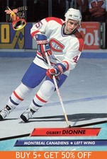 1992-93 Ultra #105 Gilbert Dionne Montreal Canadiens Hockey