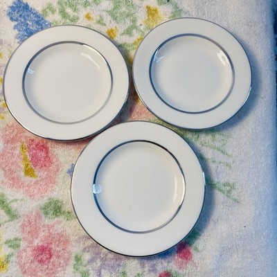Vintage Castleton China Set Of 3-4  Coasters Severn Ivory w/Platinum Trim w/Box