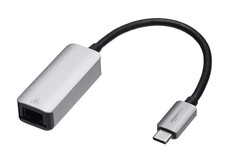 Ethernet Adapter Gigabit - USB 3.1 Type-C to RJ45 Grey Amazon Basics Aluminum