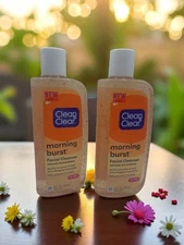 Clean & Clear Morning Burst Facial Cleanser Vitamin C+ BHA Oil Free 8oz  ☆TWO☆