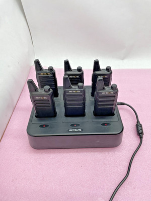 Lot-8 Retevis RT22 Walkie Talkie Long Range 2W Radio w/RTC22 Multi-Charger T5-C3