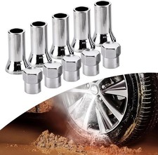 10 PCS Car TR414AC Tire Valve Stem Sleeve and Cap Kit, Universal TPMS Rubber