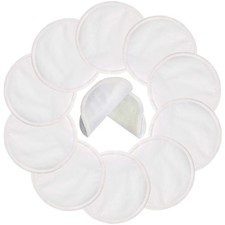 Reusable Nursing Pads 10 Pack for Breastfeeding Moms - 4.7 inch Washable Br...