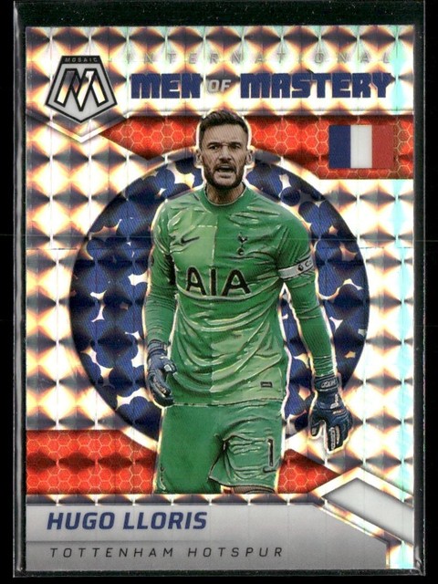 Hugo Lloris 2021 Panini Mosaic Premier League International Men of Mastery Prizm