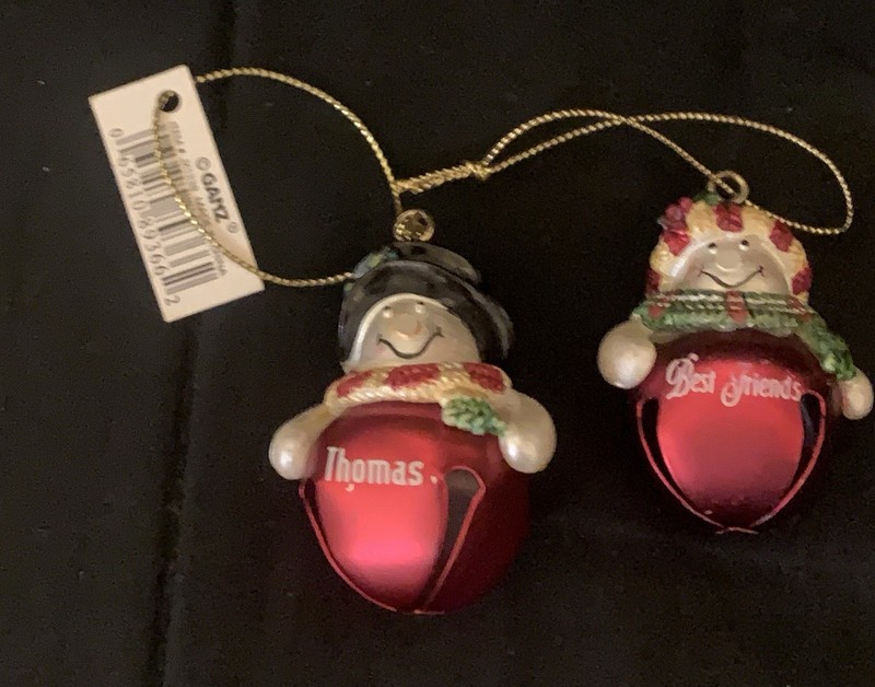 GANZ Jingle Bells Snowman Thomas & Best Friends , Damage Broken Nose On Both