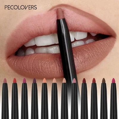 100% PURE Waterproof Matte Lip Liner Pencil Long Lasting Non Stick Red Lip Contour Makeup