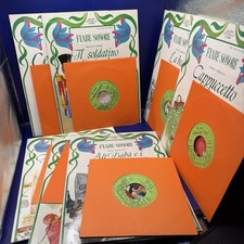 LOTTO 7 FIABE SONORE FABBRI EDITORE + 7 DISCHI 45 GIRI + 1 DISCO | VINTAGE
