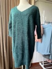 Angora Wool Blended Sweater Fluffy Fuzzy Jumper Super Soft Pullover